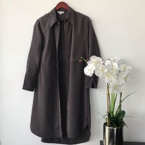 Chic layered light shirt dress/jacket